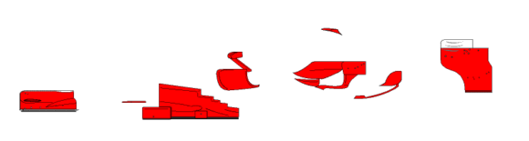 top view of the wings of the Ferrari F2007